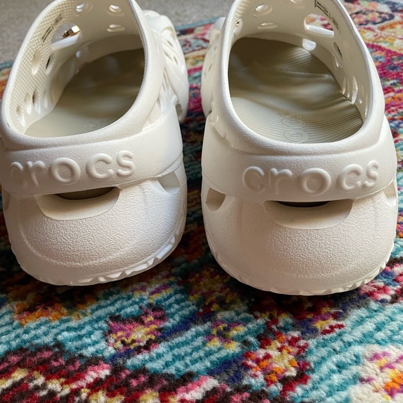 CROCS Summit White CAGED CLOG with cute jib bitz bling! Size 8 - Picture 8 of 9